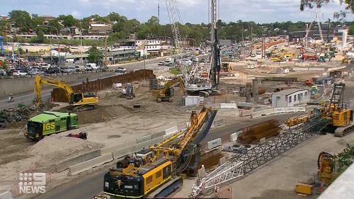 The WestConnex site in Sydney's Inner West.