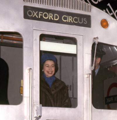 The Queen on the London underground