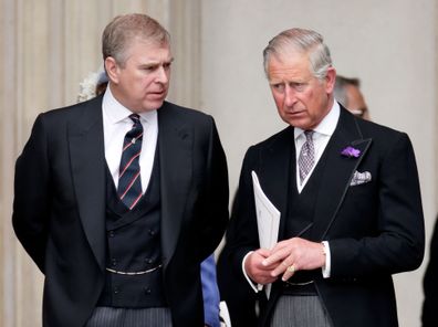 Prince Andrew and Prince Charles in 2012