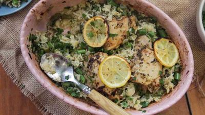 One-pan Greek lemon chicken and rice