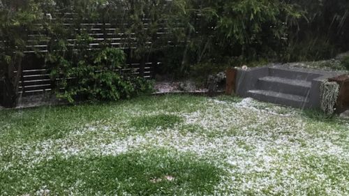 Hail has arrived in Southport on the Gold Coast.