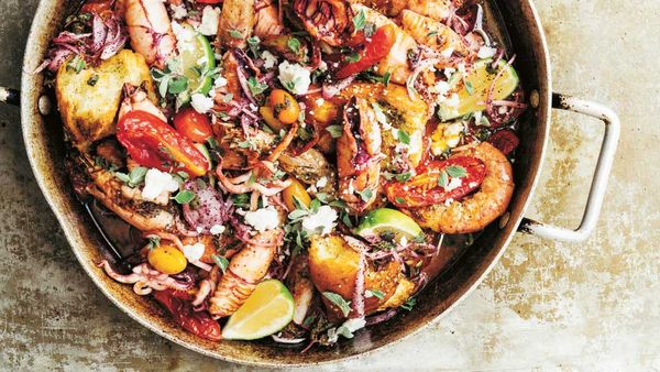 Israeli seafood paella recipe