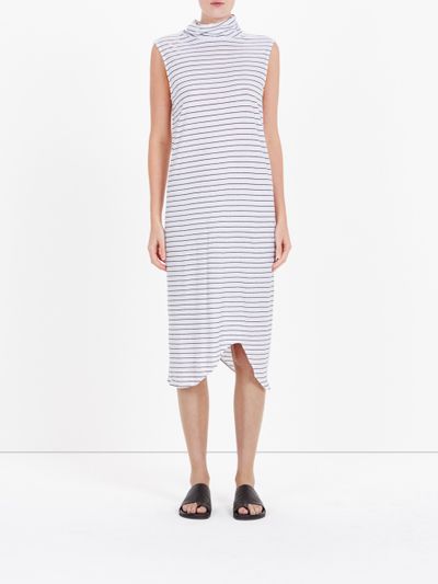 Poolside Chic cool<br />
Colour&rsquo;s not your thing? Turn to Bassike for a dress that positively
reeks of beach house living.<br />
<br />
<a href="http://www.bassike.com/women/dresses/stripe-funnel-neck-tank-dress-ss16wjd128-wht-blk" target="_blank">Bassike</a> stripe funnel neck tanks dress, $150