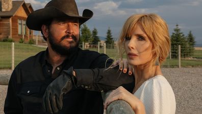 Kelly Reilly as Beth Dutton and Cole Hauser as Rip Wheeler in Yellowstone Season 5 Part 2 on Stan 