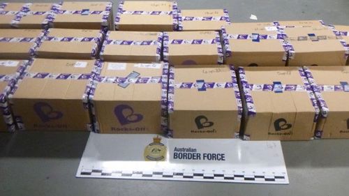 AFP intercepted 21 boxes in Melbourne.