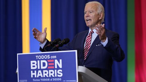 Joe Biden is seeking a strong Hispanic turnout in the battleground state of Florida.