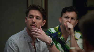 Hugo and Josh react to argument between Harrison and Adam during Boys' Night on MAFS 2023