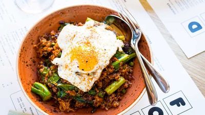 <a href="http://kitchen.nine.com.au/2017/05/03/14/03/kong-kimchi-fried-rice-with-brisket-and-a-fried-egg" target="_top">Kong kimchi fried rice with brisket and a fried egg</a><br />
<br />
<a href="http://kitchen.nine.com.au/2016/06/06/22/56/quick-and-easy-meals-with-rice" target="_top">More rice recipes</a>
