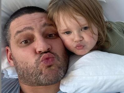 Brendan Fevola and youngest daughter Tobi.