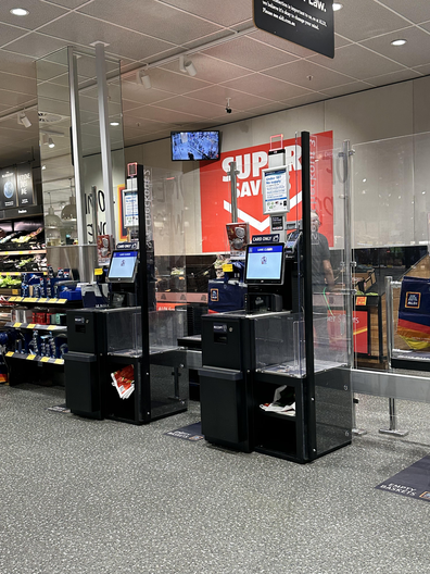 Aldi's new self-service checkouts