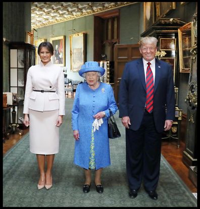 The Queen met Trump and Melania last year. 