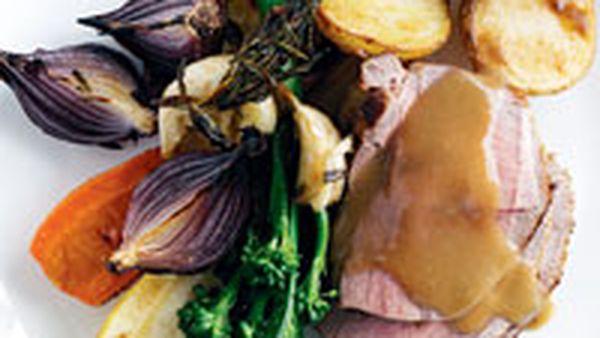 Mid-week roast lamb and vegetables