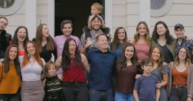 Mr Benjamin (top left) met dozens of his siblings and his father. 