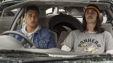 The film stars James Rolleston (left) and Samuel Austin (right). 