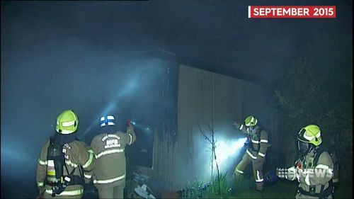 Firefighters at the scene in 2015. (9NEWS)