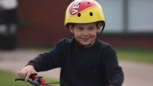 Raith, 6, travelled 3.2 kilometres on his bicycle to Aldi supermarket. (9NEWS)