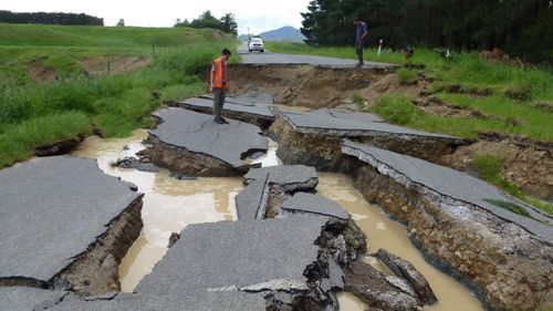 A fault rupture zone near Waiau, North Canterbury. (Photo: Tonkin and Taylor, Twitter)