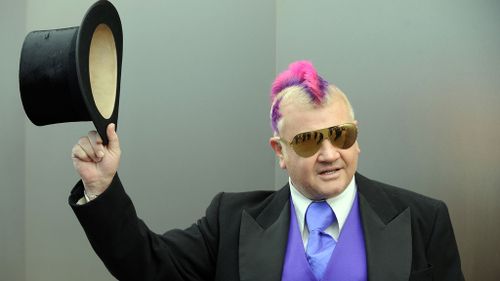 Darryn Lyons during the running of the 151st Melbourne Cup. (AAP)