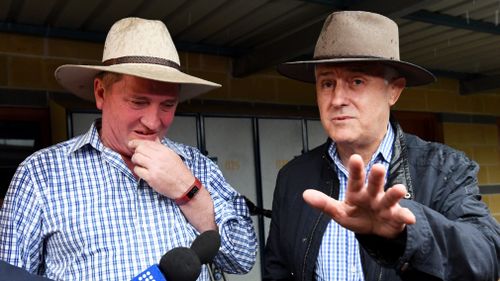 Deputy Prime Minister Barnaby Joyce and Prime Minister Malcolm Turnbull. (AAP)