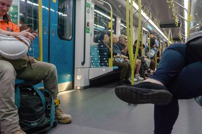 Sydney, Australia, September 03, 2024 - Passengers are travelling by a Metro Train