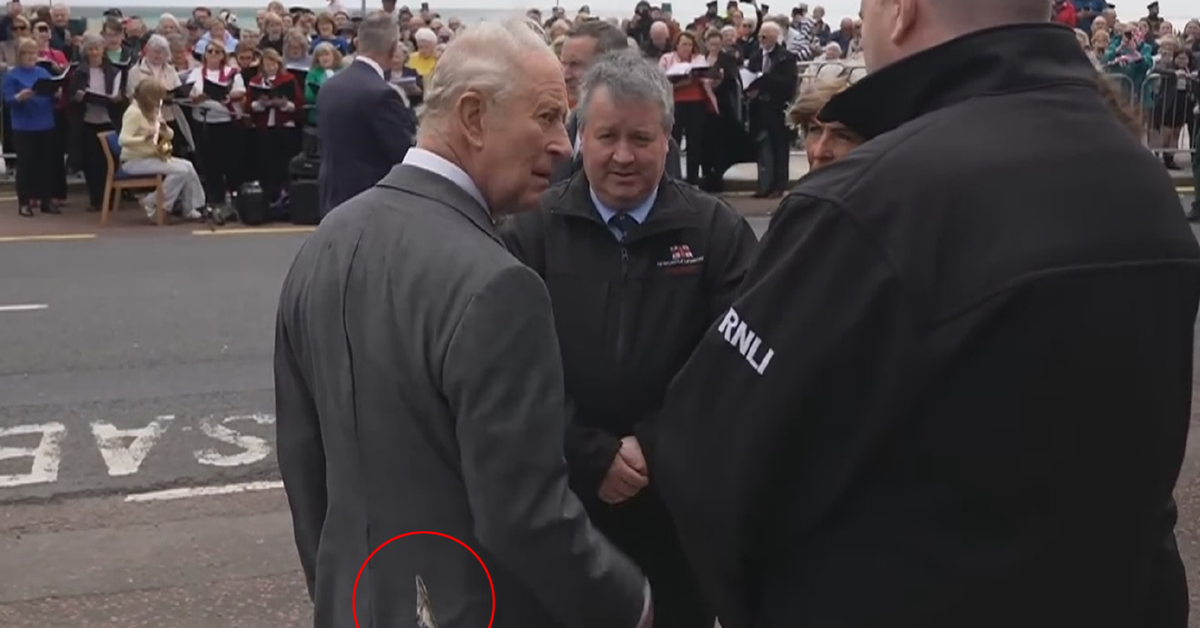 King Charles' unexpected reaction when seagull makes mess of his suit jacket