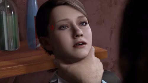 Kara is strangled by Todd, in one of the game's scenes.