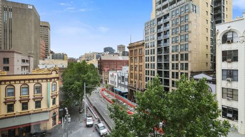 The Haymarket apartment overlooked the Sydney CBD.  