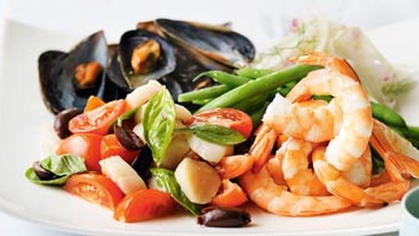 Seafood salad with fennel & olives