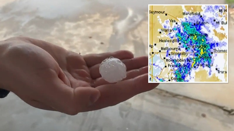 Border town pummeled with large hail as storm sweeps western Victoria ...