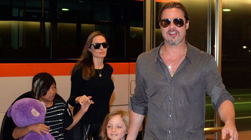 Brad Pitt, Angelina Jolie, and some of their children. (AFP file image)