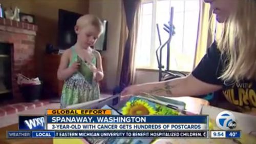So far Ellie Walton has received almost 50 letters and postcards. (ABC News)