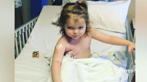 The little girl has already undergone 10 operations, but is facing further complications. (9NEWS)