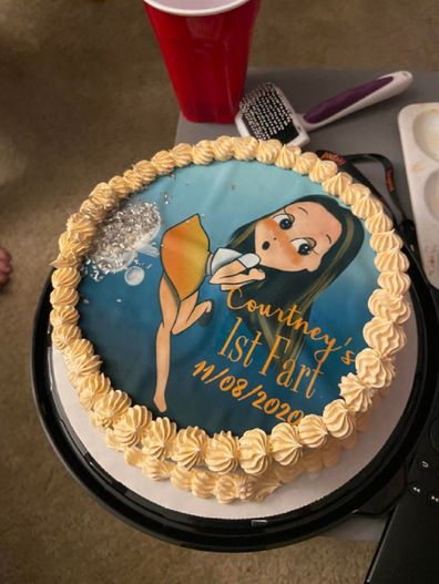 Boyfriend fart cake for girlfriend