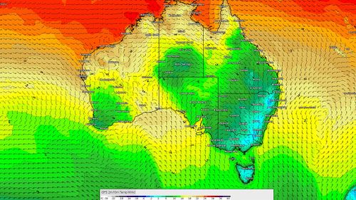 A large portion of Australia is set for a very chilly start to winter tomorrow as temperatures plunge. Picture: Weatherzone.