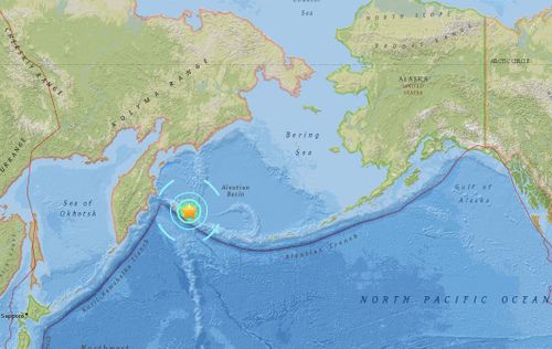 Magnitude 7.8 earthquake hits between Alaska and Russia