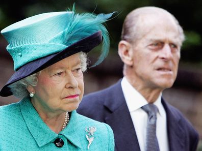 The Queen and Prince Philip at the Norwegian Ambassador's Residence in 2005.