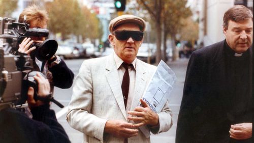 George Pell accompanied his former colleague Gerald Ridsdale to court in 1993.