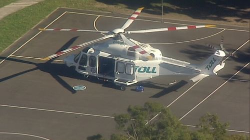 An air ambulance was dispatched to the scene to treat injured persons.