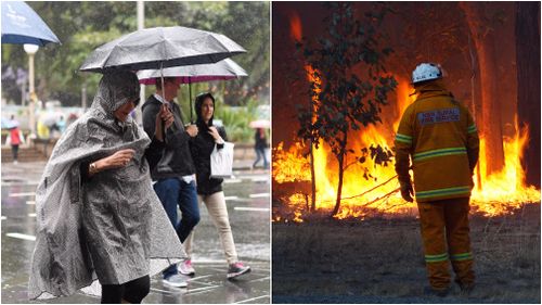 Bushfire fears are high despite the chance of a very wet summer along the east coast. 