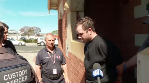 Jesse Reid (far right) faced court today charged with one count of culpable driving. 