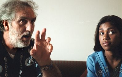 Rabbit-Proof Fence director Phillip Noyce with actress Evelyn Sampi 