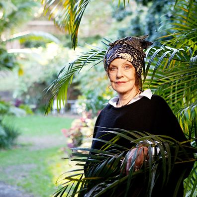 Wendy Whiteley in her secret garden in Sydney's Lavender Bay. Cover image for Ashleigh Wilson's biography, A Year with Wendy Whiteley.