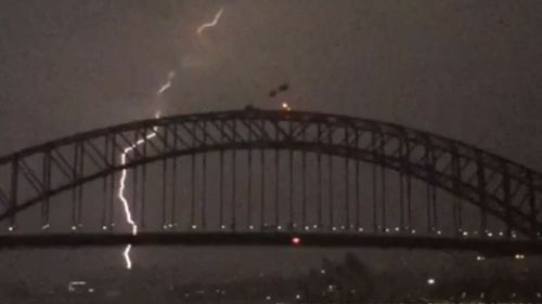 Thousands of lightning strikes hit Sydney this morning. (9NEWS)