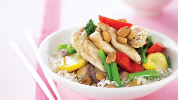 Almond chicken stirfry