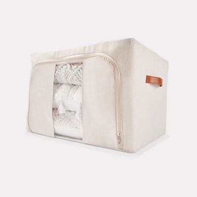 Linen Look Collapsible Box: $12