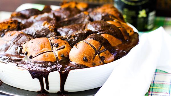 Alana's Choc hot cross bun pudding