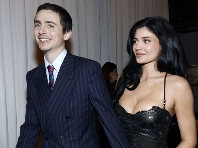 Timothée Chalamet and Kylie Jenner at the 31st Annual Critics Choice Awards at Barker Hangar on January 4, 2026 in Santa Monica, California.  