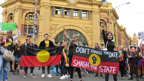 Protesters in Melbourne. (AAP)