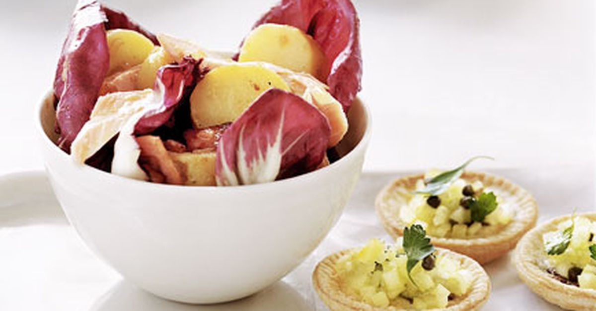 Salmon and potato salad with warm bacon dressing - 9Kitchen