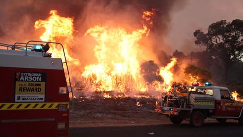 DFES firefighters continue to battle blazes in Northcliffe. (DFES)